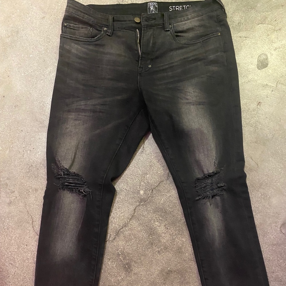 PRPS Slim Stretch Men’s Distressed Cropped Jeans